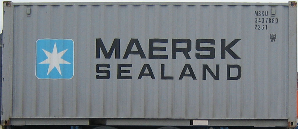 20DC-Maersk container with prefix MSKU